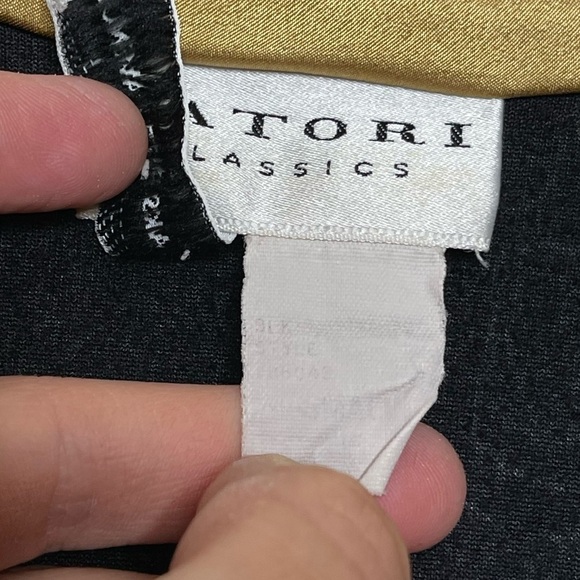 Vintage Natori Black Croc Velour Full Zip Robe - Picture 5 of 7